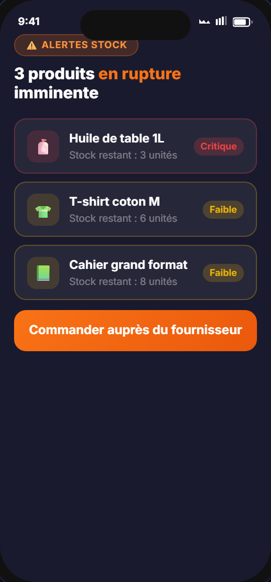 Alertes stock